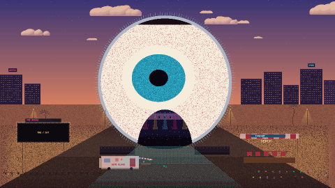 Desert Orb: an animated pixel-art diorama